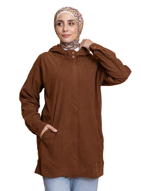 سويت شيرت قطيفة بسوسته - وود