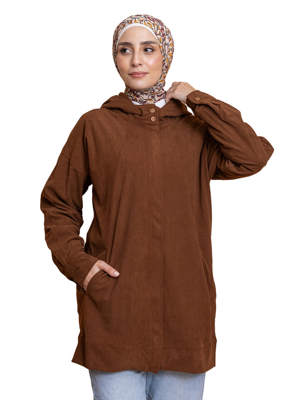 سويت شيرت قطيفة بسوسته - وود