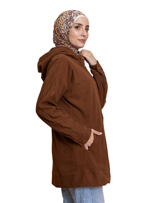 سويت شيرت قطيفة بسوسته - وود