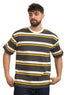 Yellow Striped-Over Size Round T-Shirt