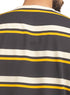 Yellow Striped-Over Size Round T-Shirt