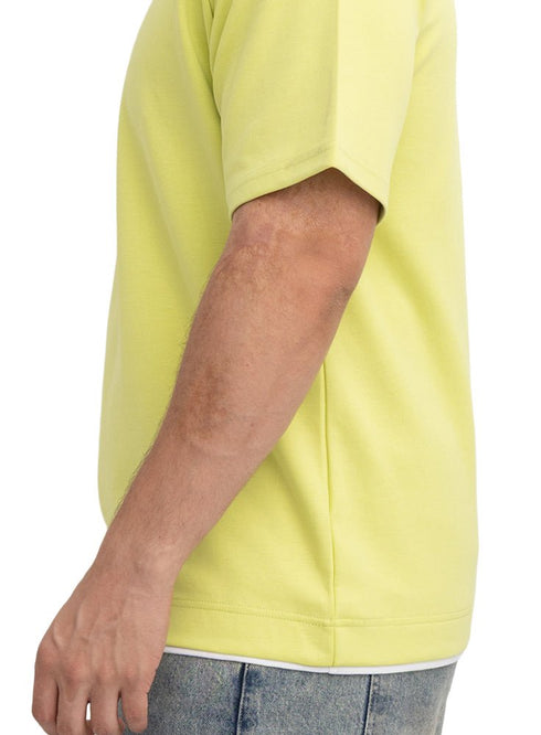Apple Double-Layerd Oversize Round T-Shirt - Khotwh