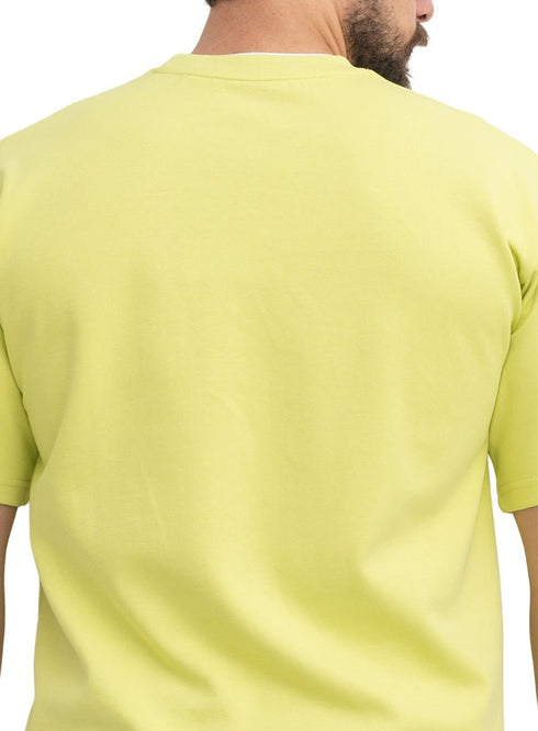 Apple Double-Layerd Oversize Round T-Shirt - Khotwh