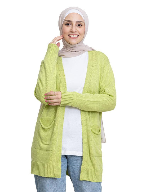 Apple E - Basic Pocket Cardigan - Khotwh