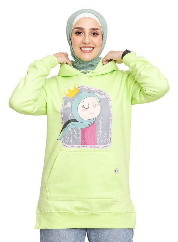 Apple Green Printed - HoodieV Design 56 - Khotwh