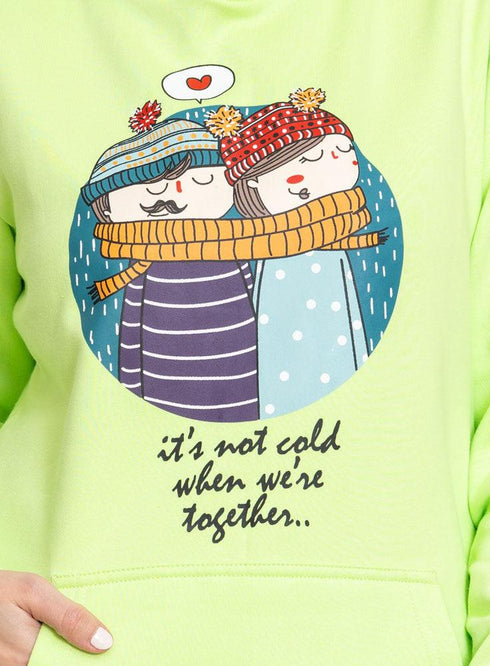 Apple Green Printed - HoodieV Design 65 - Khotwh