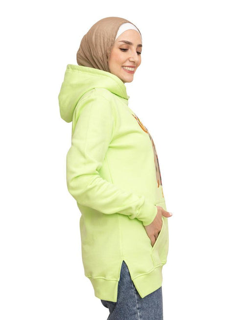 Apple Green Printed - HoodieV Design 66 - Khotwh