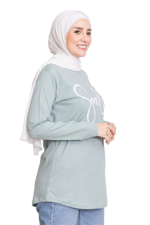 Aqua Foam Printed Long - Sleeve Design 19 - Khotwh