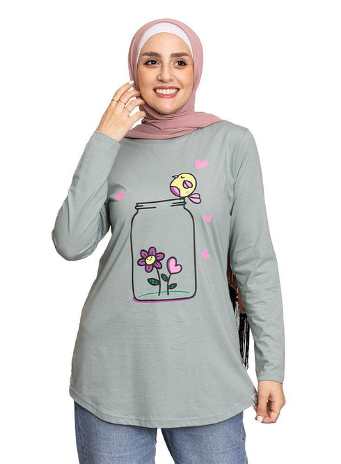 Aqua Foam Printed Long - Sleeve Design 2 - Khotwh