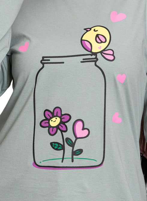 Aqua Foam Printed Long - Sleeve Design 2 - Khotwh