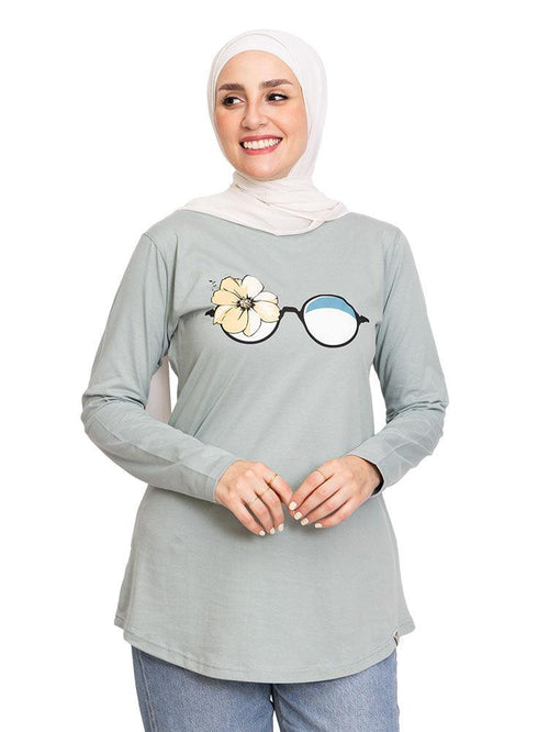 Aqua Foam Printed Long - Sleeve Design 41 - Khotwh