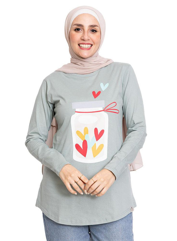 Aqua Foam Printed Long - Sleeve Design 49 - Khotwh