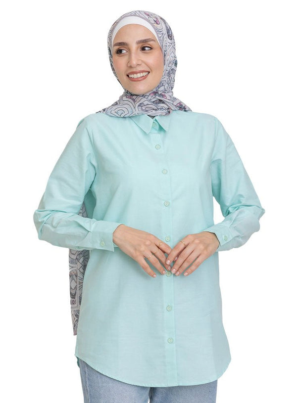 Aqua L.Oxford Shirt (W) - Khotwh