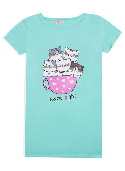 Aqua Night Shirt - Design 35 - Khotwh