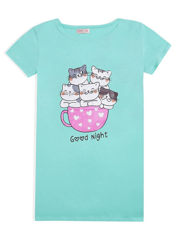 Aqua Night Shirt - Design 35 - Khotwh