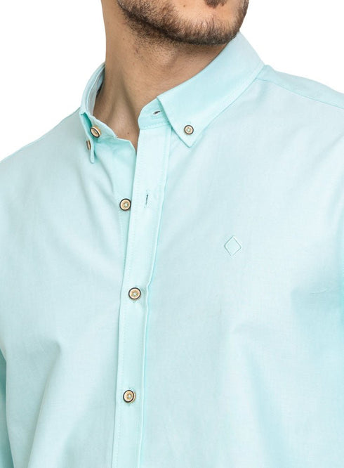 Aqua Oxford Shirt - Khotwh