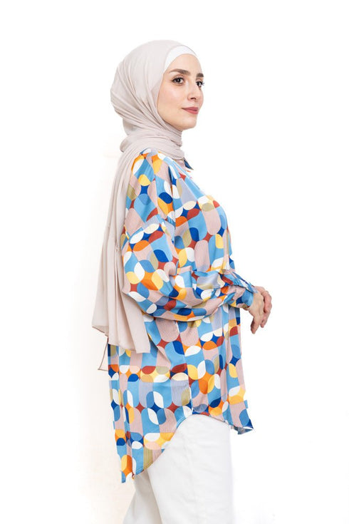 Aqua P - Satin Over Size Shirt Style 2 - Khotwh