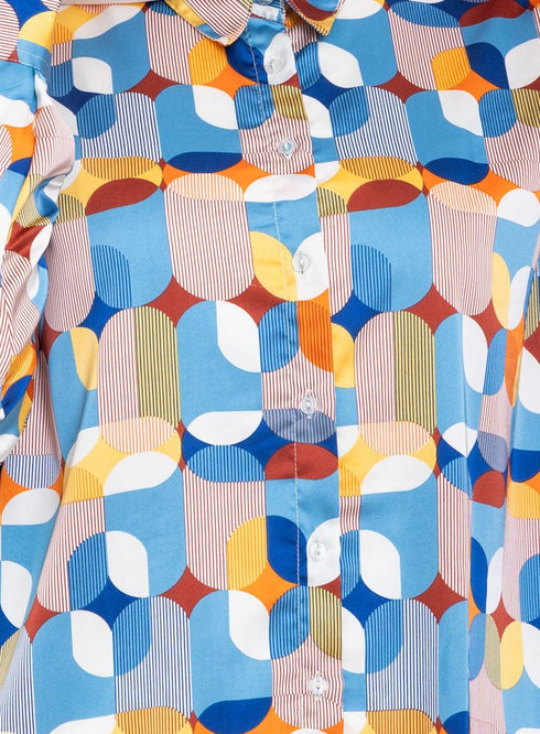 Aqua P - Satin Over Size Shirt Style 2 - Khotwh