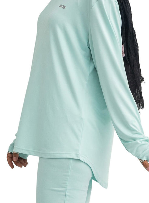 Aqua Sporting Long-Sleeve T-Shirt - Khotwh