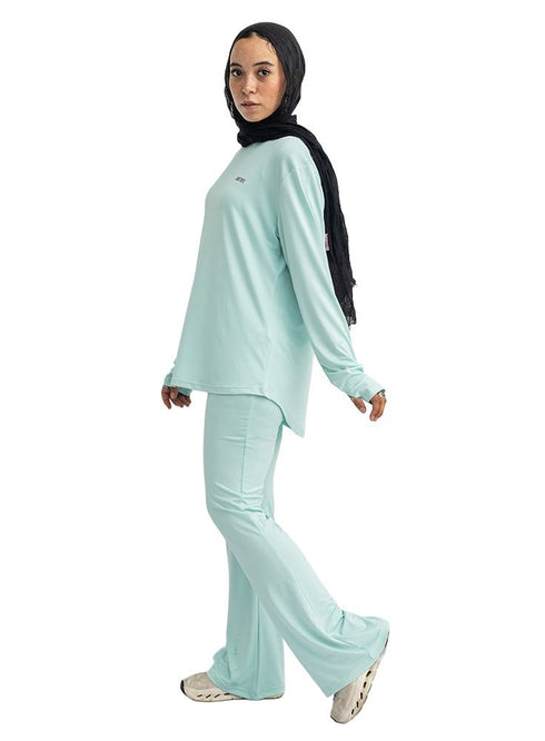 Aqua Sporting Long-Sleeve T-Shirt - Khotwh
