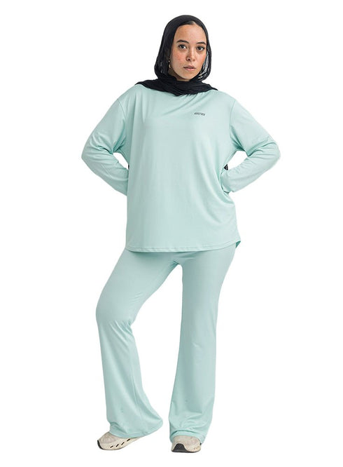 Aqua Sporting Long-Sleeve T-Shirt - Khotwh