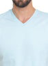 Aqua V - neck T-Shirt - Khotwh
