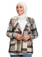 Aqua Zipper Checkered Jacket - Khotwh