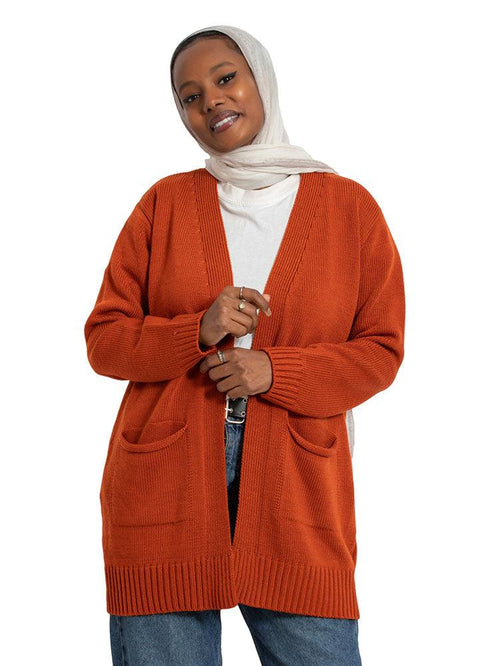 Autumnal E - Basic Pocket Cardigan - Khotwh