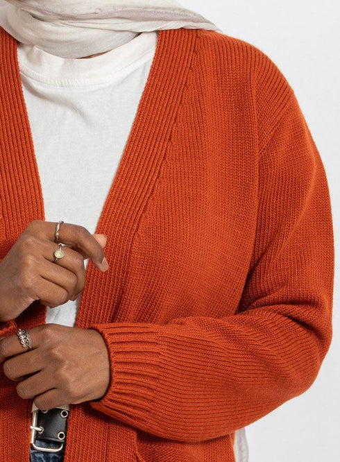 Autumnal E - Basic Pocket Cardigan - Khotwh
