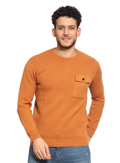 Autumnal Pocket Round Pullover - Khotwh