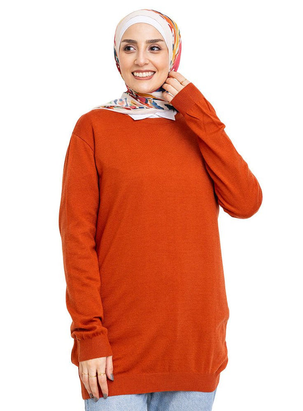 Autumnal Round Knit Pullover - Khotwh