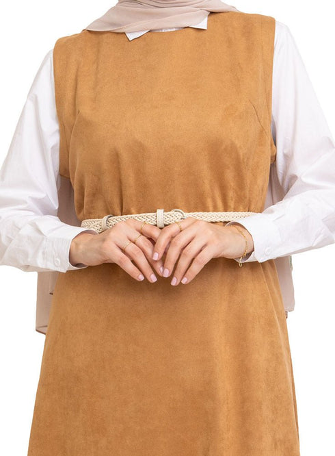 Autumnal Winter Sleeveless Dress - Khotwh