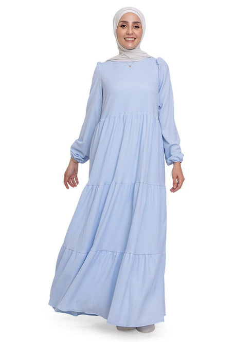 Baby Blue Basic Dress - Khotwh