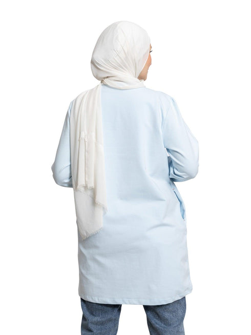 Baby Blue Basic Tunic - Believe - Khotwh