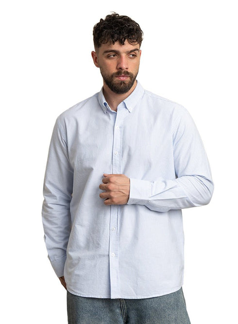Baby Blue - Design 1 Striped Oxford Shirt - Khotwh