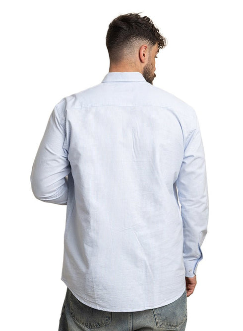 Baby Blue - Design 1 Striped Oxford Shirt - Khotwh