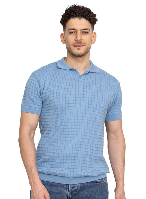 Baby Blue Design 15 - F - Polo Neck T-Shirt - Khotwh