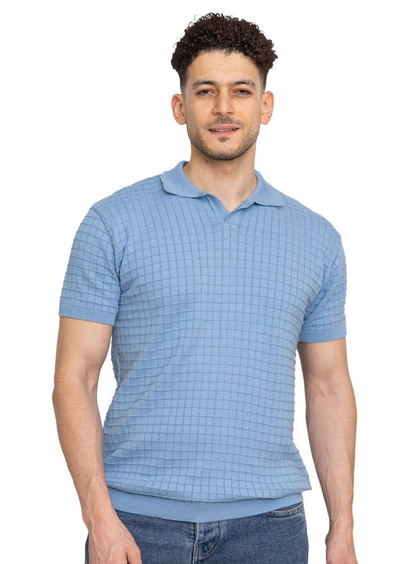Baby Blue Design 15 - F - Polo Neck T-Shirt - Khotwh