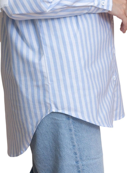 Baby Blue - Design 3 Stripped Over - Size Shirt - Khotwh