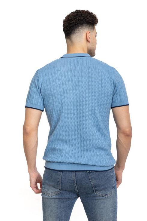 Baby Blue Design 5 - F - Polo Neck T-Shirt - Khotwh