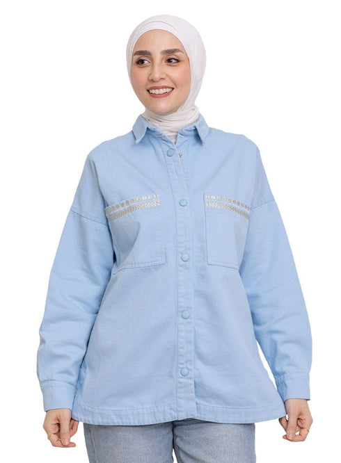Baby Blue Design 7131Gabardin Jacket - Khotwh