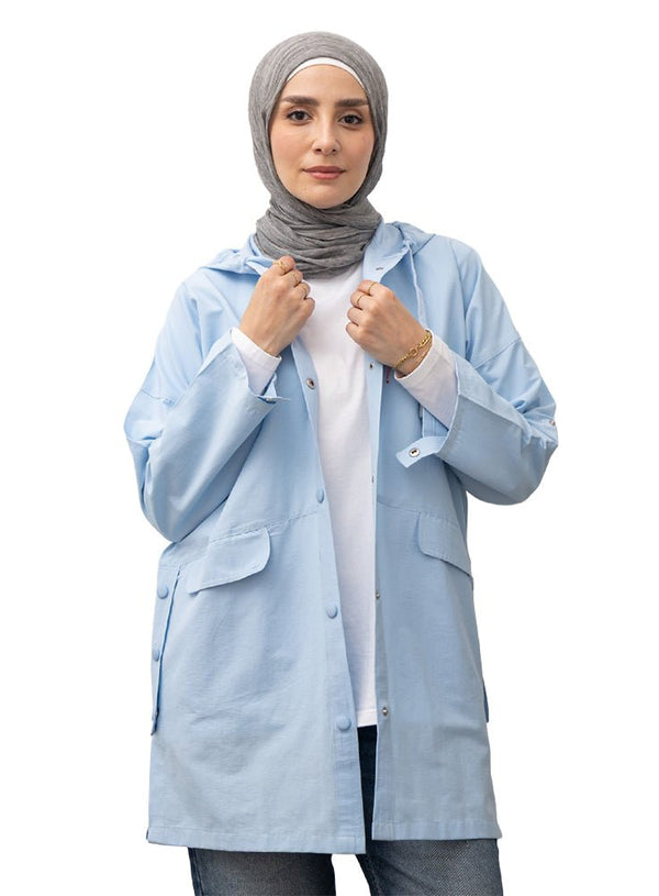 Baby blue - Design 7201 Gabardine Jacket - Khotwh