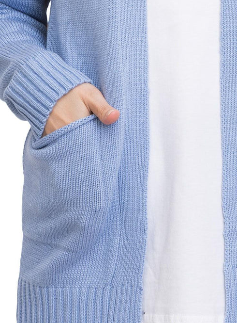 Baby Blue E - Basic Pocket Cardigan - Khotwh