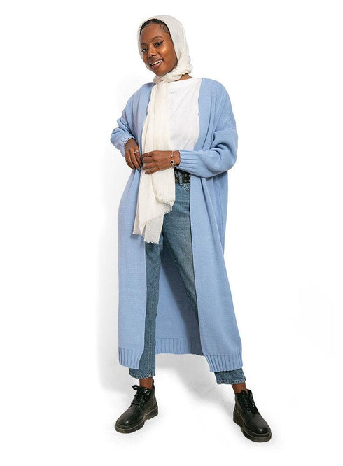 Baby Blue E - Knit - Long Cardigan One Size - Khotwh
