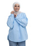 Baby Blue Embroidered Poplin Shirt - Khotwh