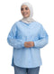 Baby Blue Embroidered Poplin Shirt - Khotwh