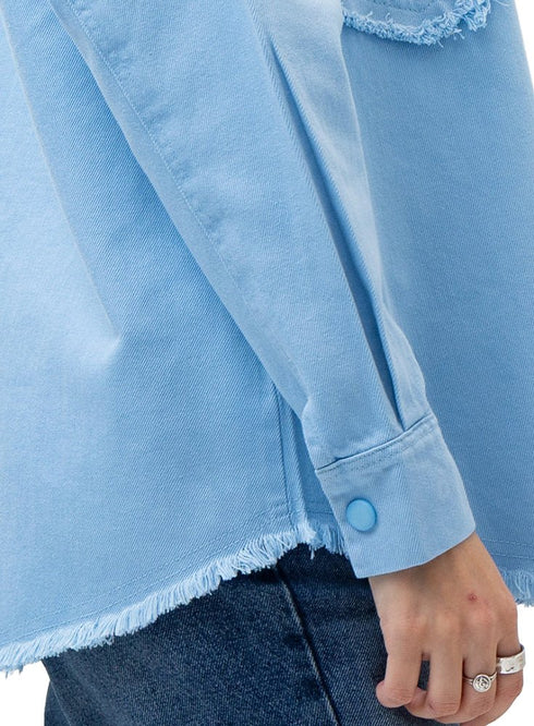 Baby Blue Gabardine Jacket 5 - Khotwh