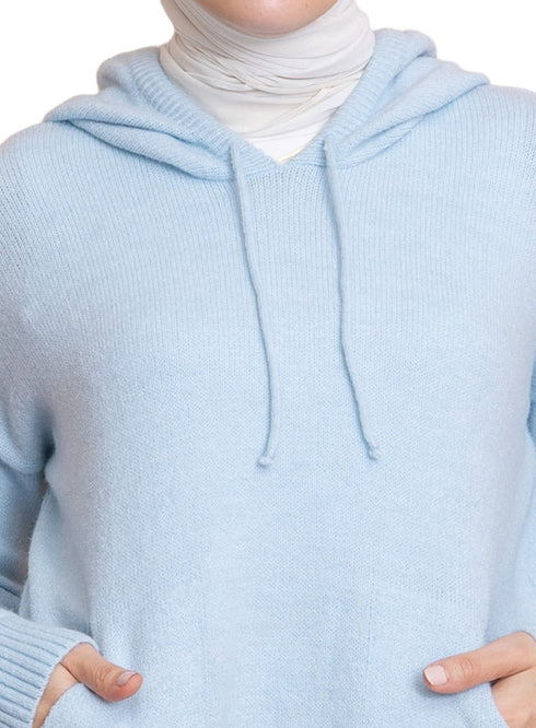 Baby Blue Hoodie Pullover - Khotwh