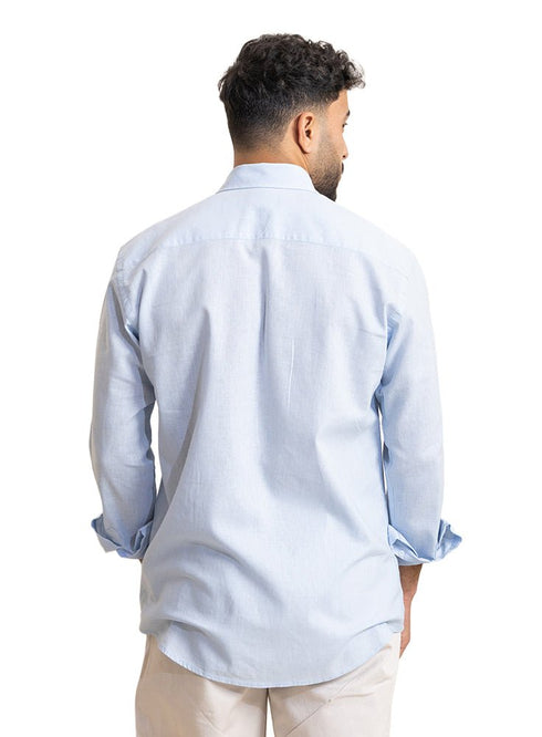 Baby Blue Linen Shirt - Khotwh