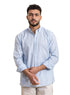 Baby Blue Linen Shirt - Khotwh